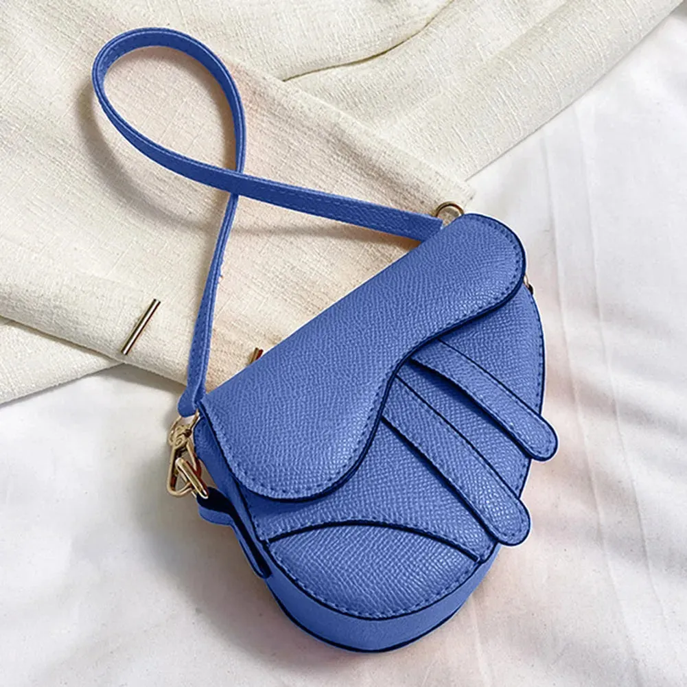 Saddle Messenger Leather Crossbody Shoulder Handbag