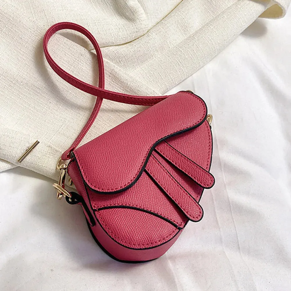 Saddle Messenger Leather Crossbody Shoulder Handbag