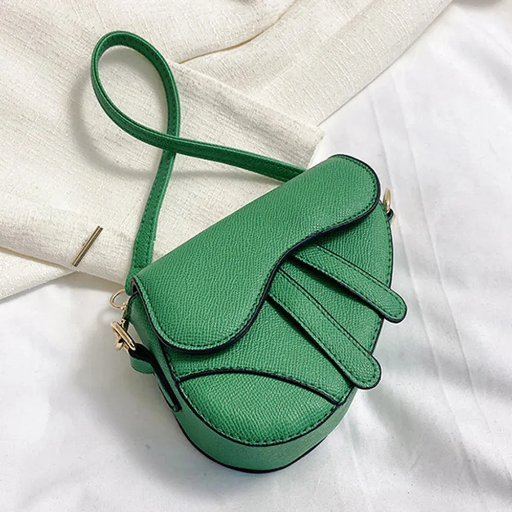 Saddle Messenger Leather Crossbody Shoulder Handbag