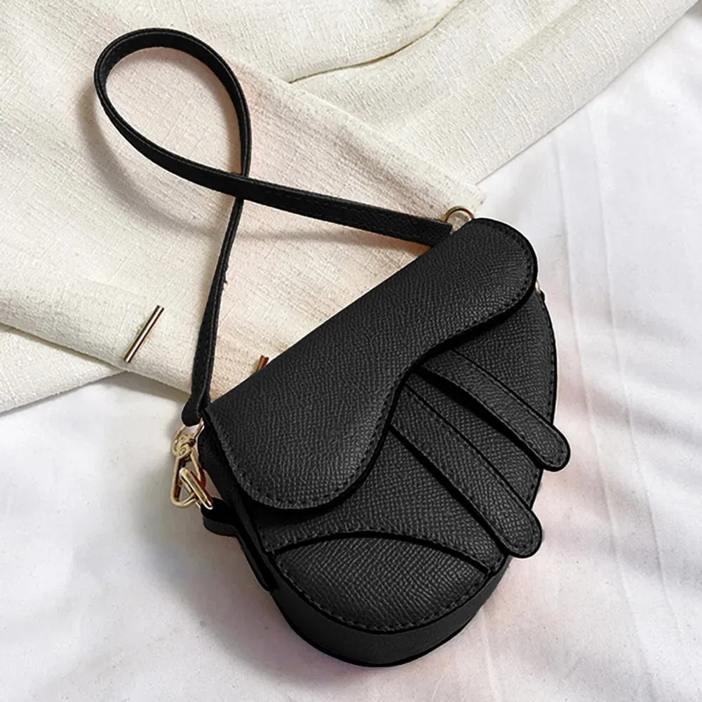 Saddle Messenger Leather Crossbody Shoulder Handbag