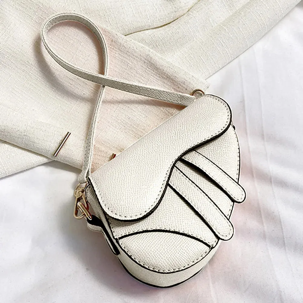 Saddle Messenger Leather Crossbody Shoulder Handbag