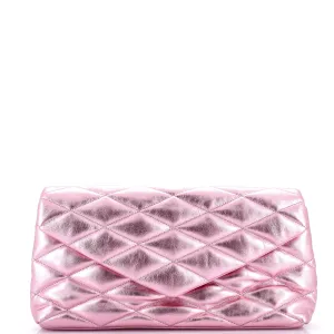 Sade Puffer Envelope Clutch Quilted Leather Large