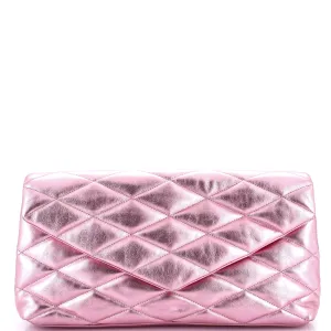 Sade Puffer Envelope Clutch Quilted Leather Large