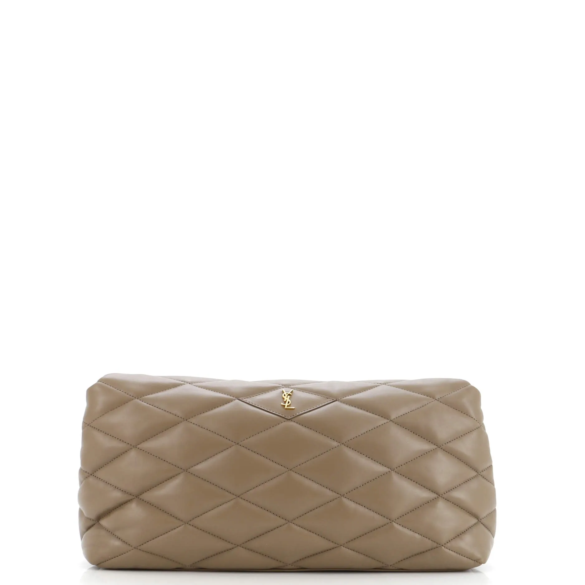 Sade Puffer Envelope Clutch Quilted Leather Large