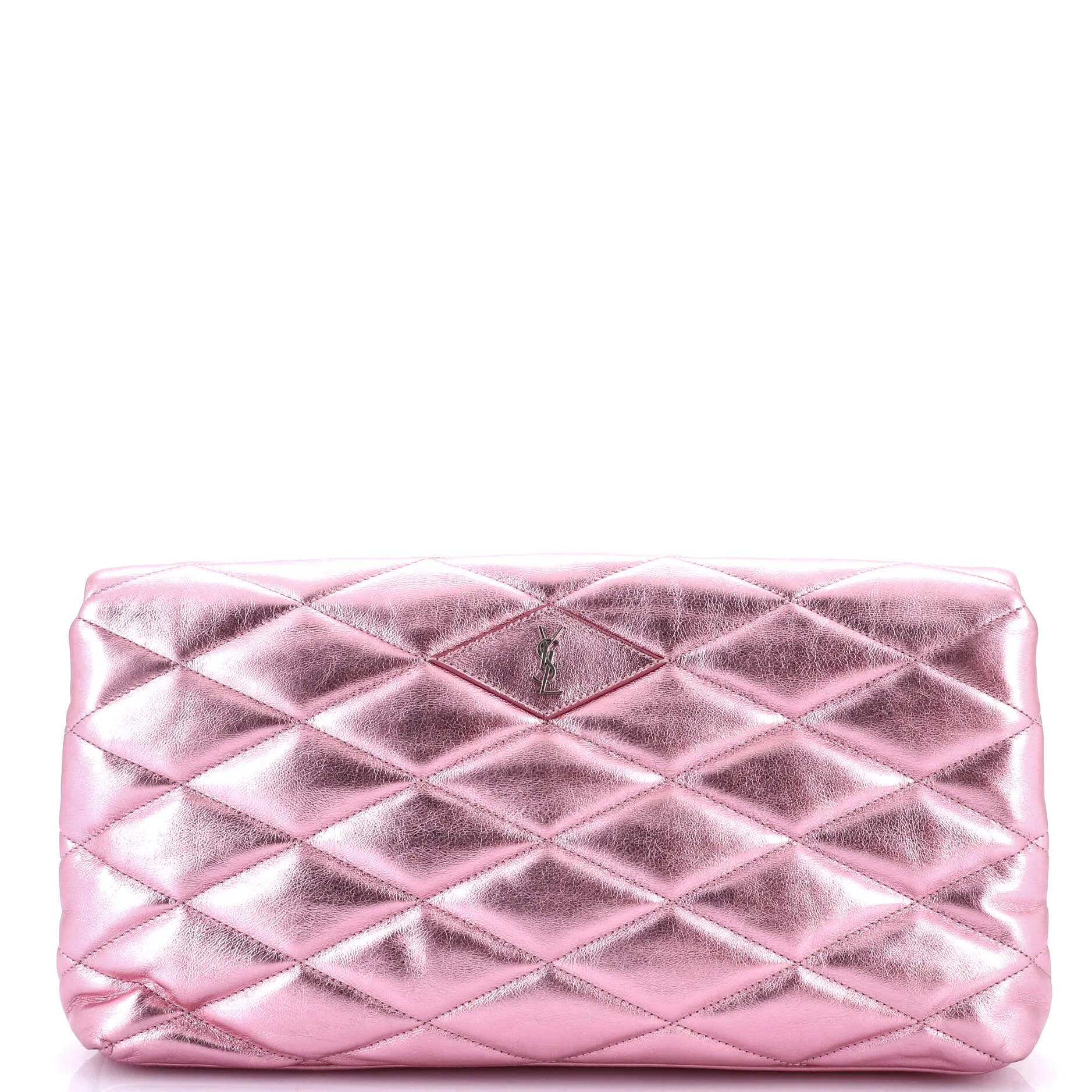 Sade Puffer Envelope Clutch Quilted Leather Large