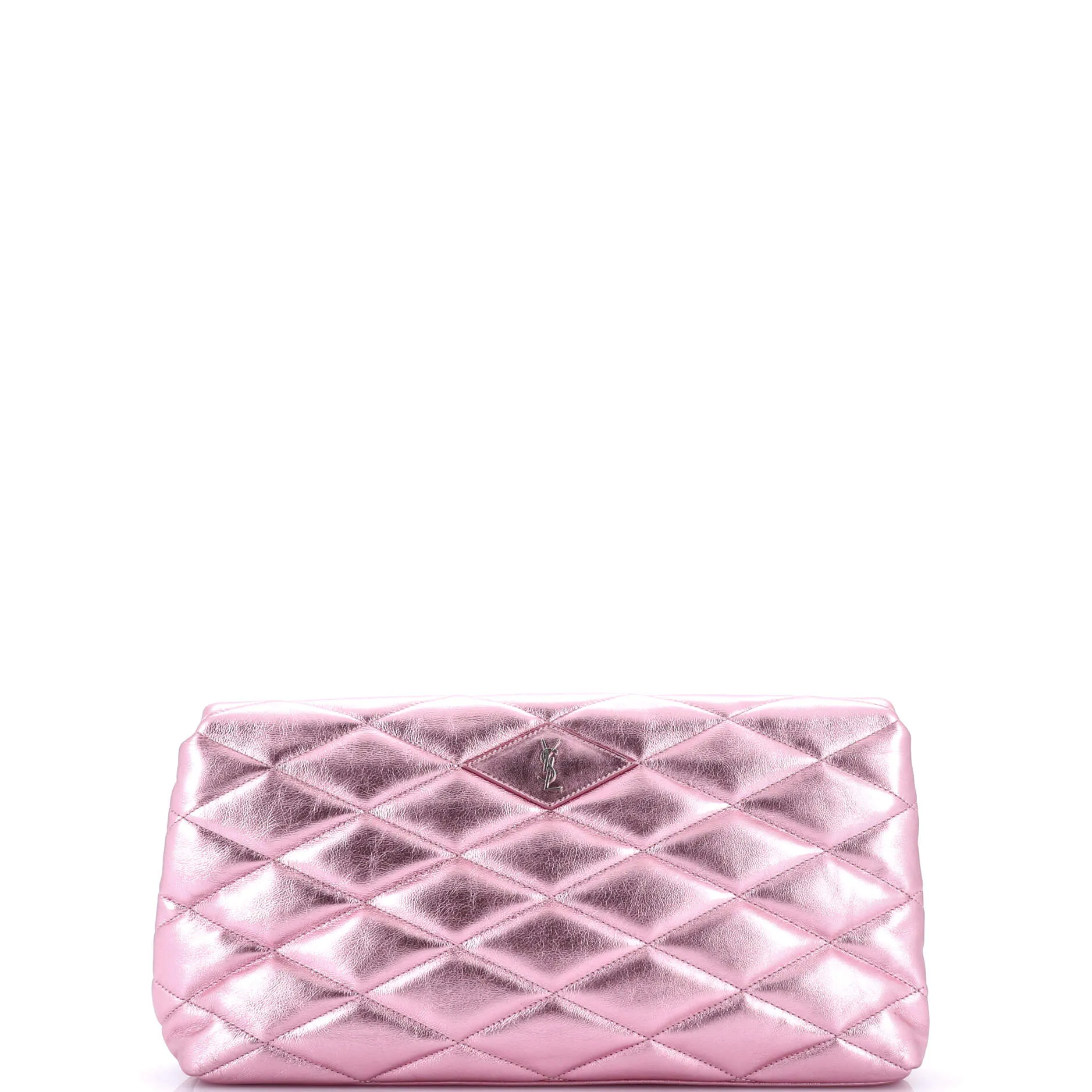 Sade Puffer Envelope Clutch Quilted Leather Large