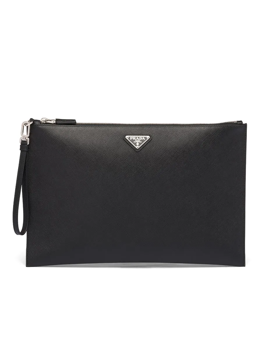 Saffiano Leather Pouch