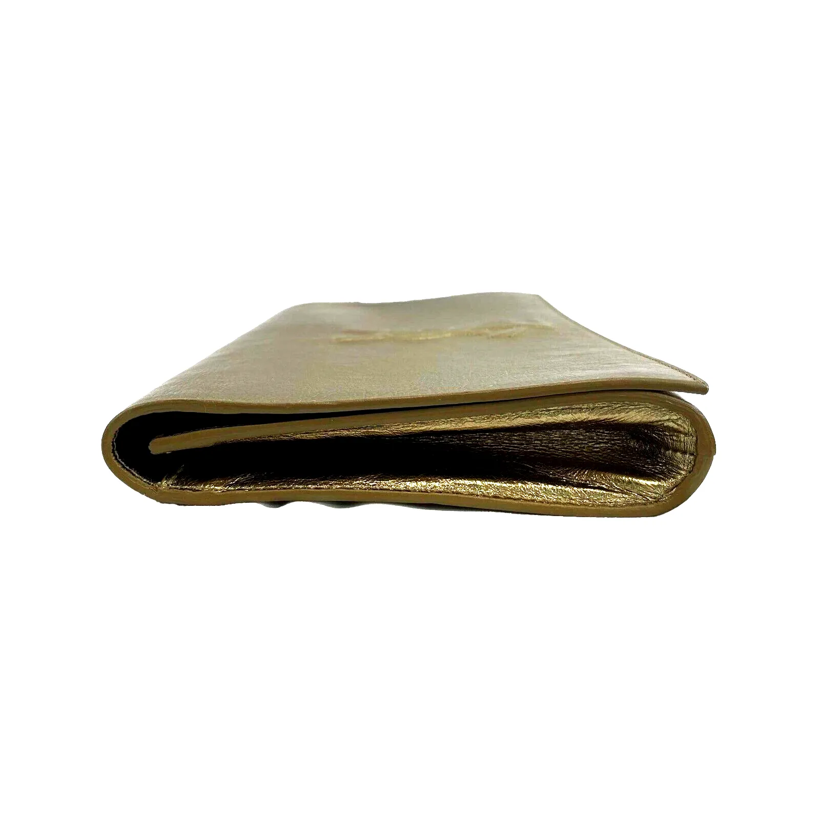 Saint Laurent Belle de Jour Metallic Gold Clutch