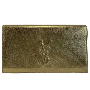 Saint Laurent Belle de Jour Metallic Gold Clutch