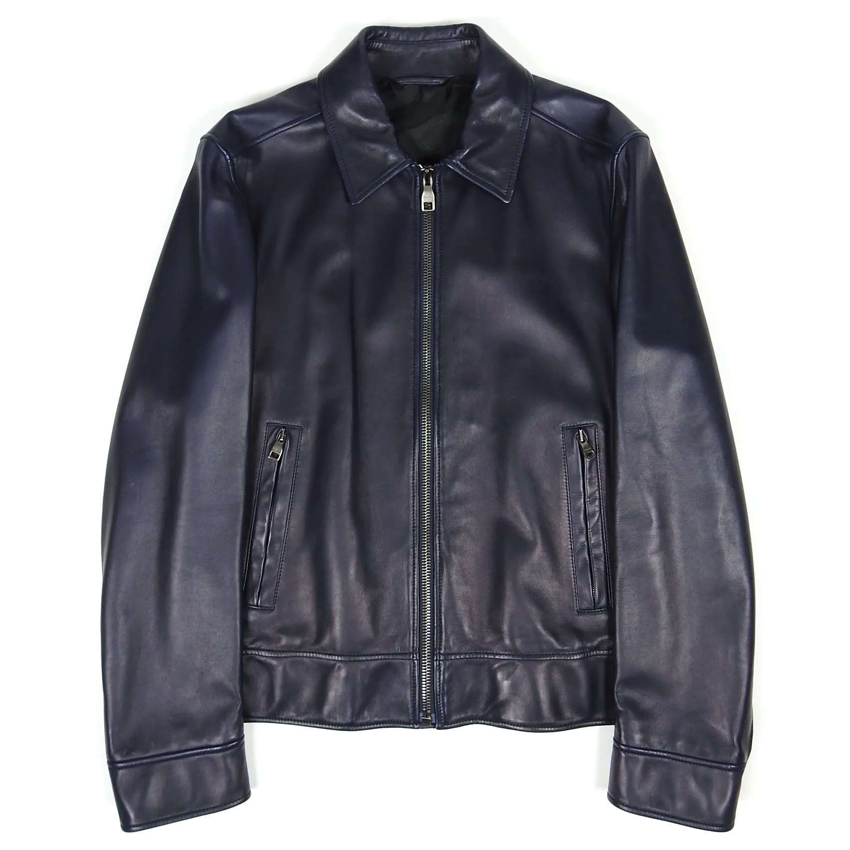 Salvatore Ferragamo Lamb Leather Jacket Size 48