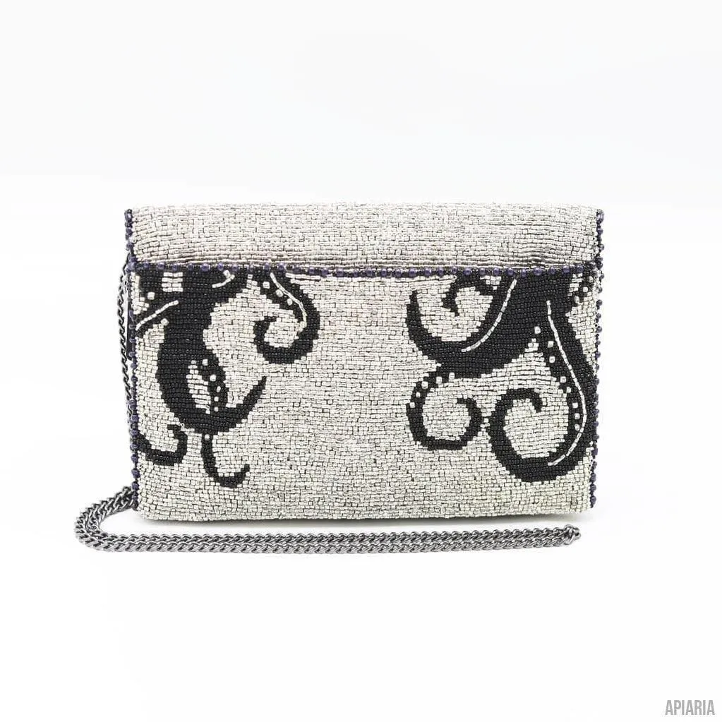 Sea Witch Clutch by Mary Frances, Hand beaded and embroidered