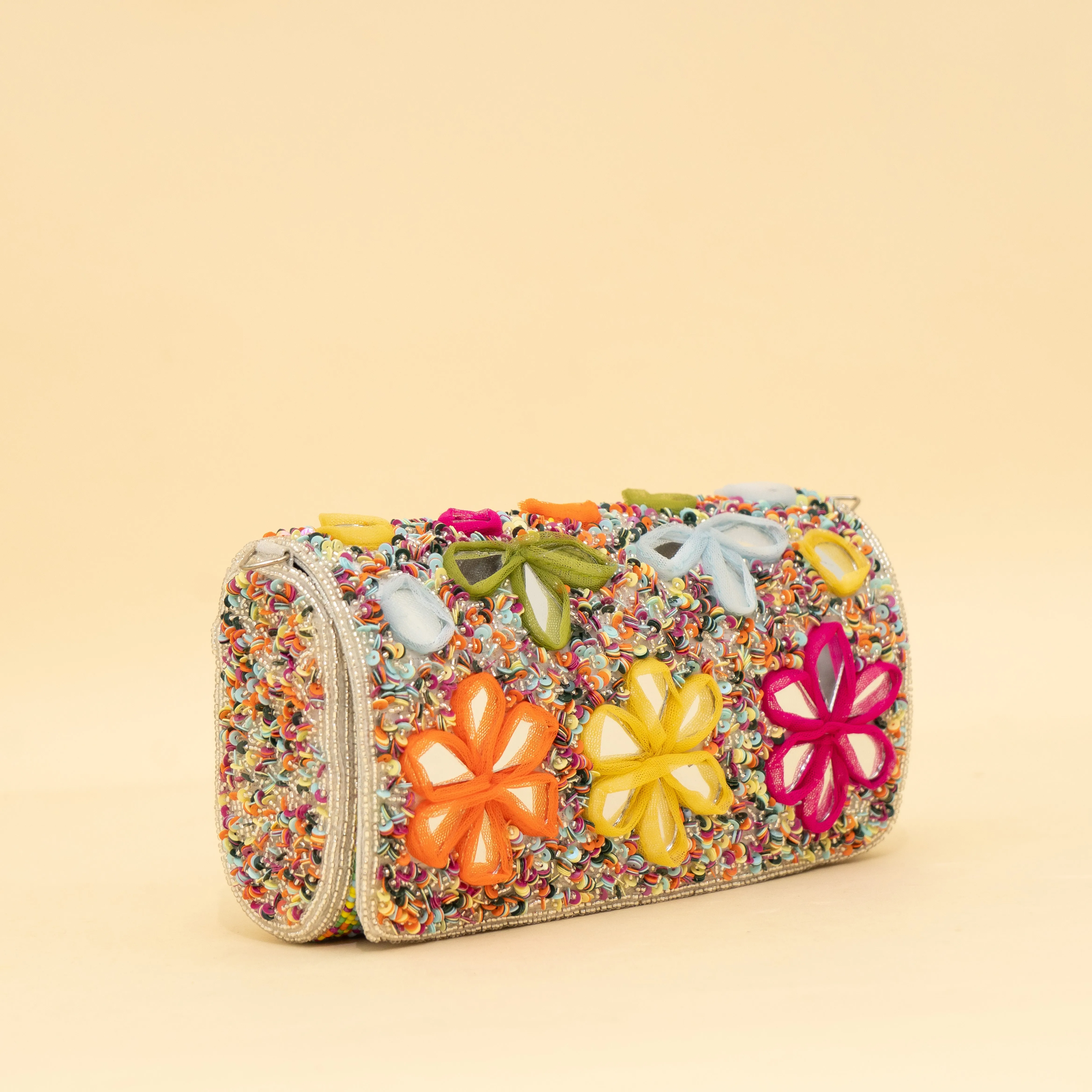 Silver Enchanted Mirror clutch