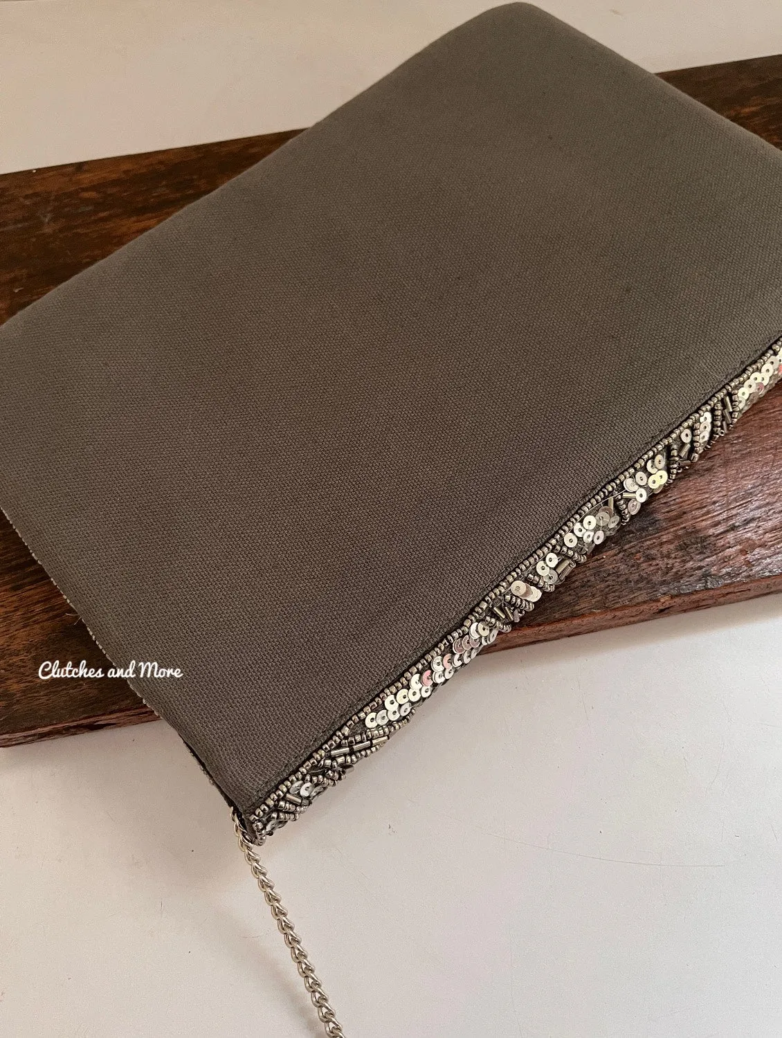 Silver Envelope Bag