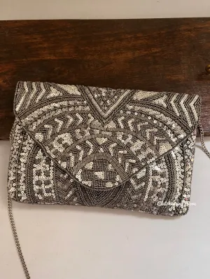 Silver Envelope Bag