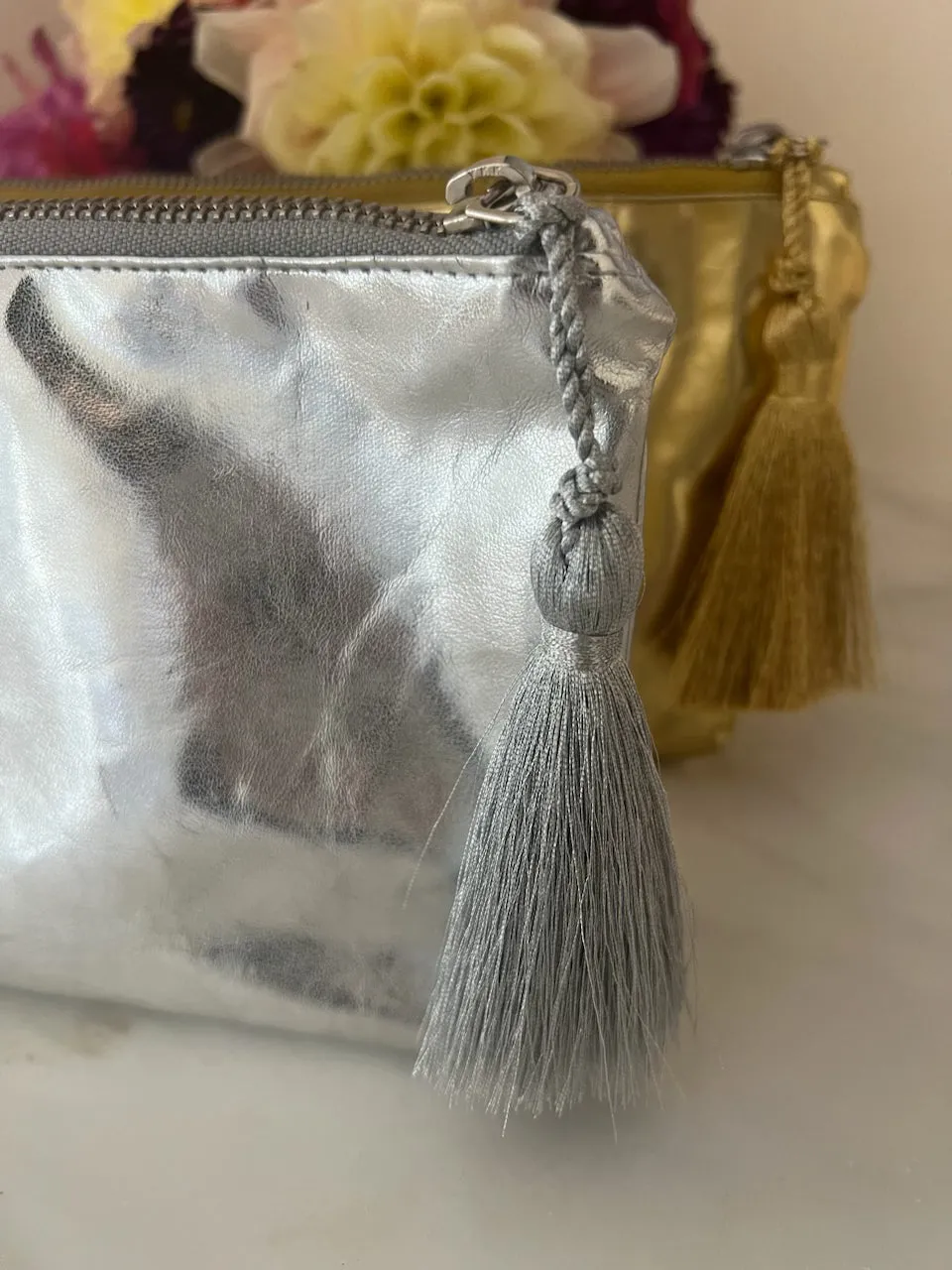 Silver Metallic Hold Me Clutch
