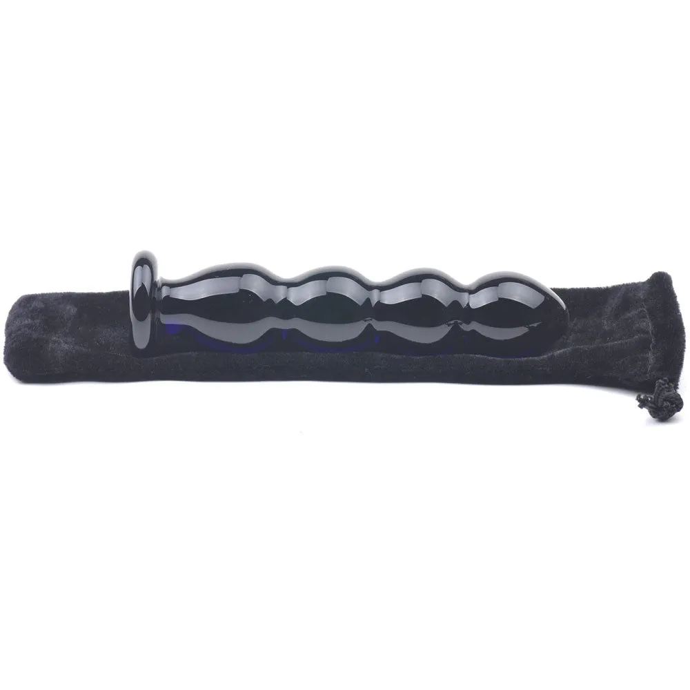 Sinful Glass Beaded 15cm Anal Massager | Black