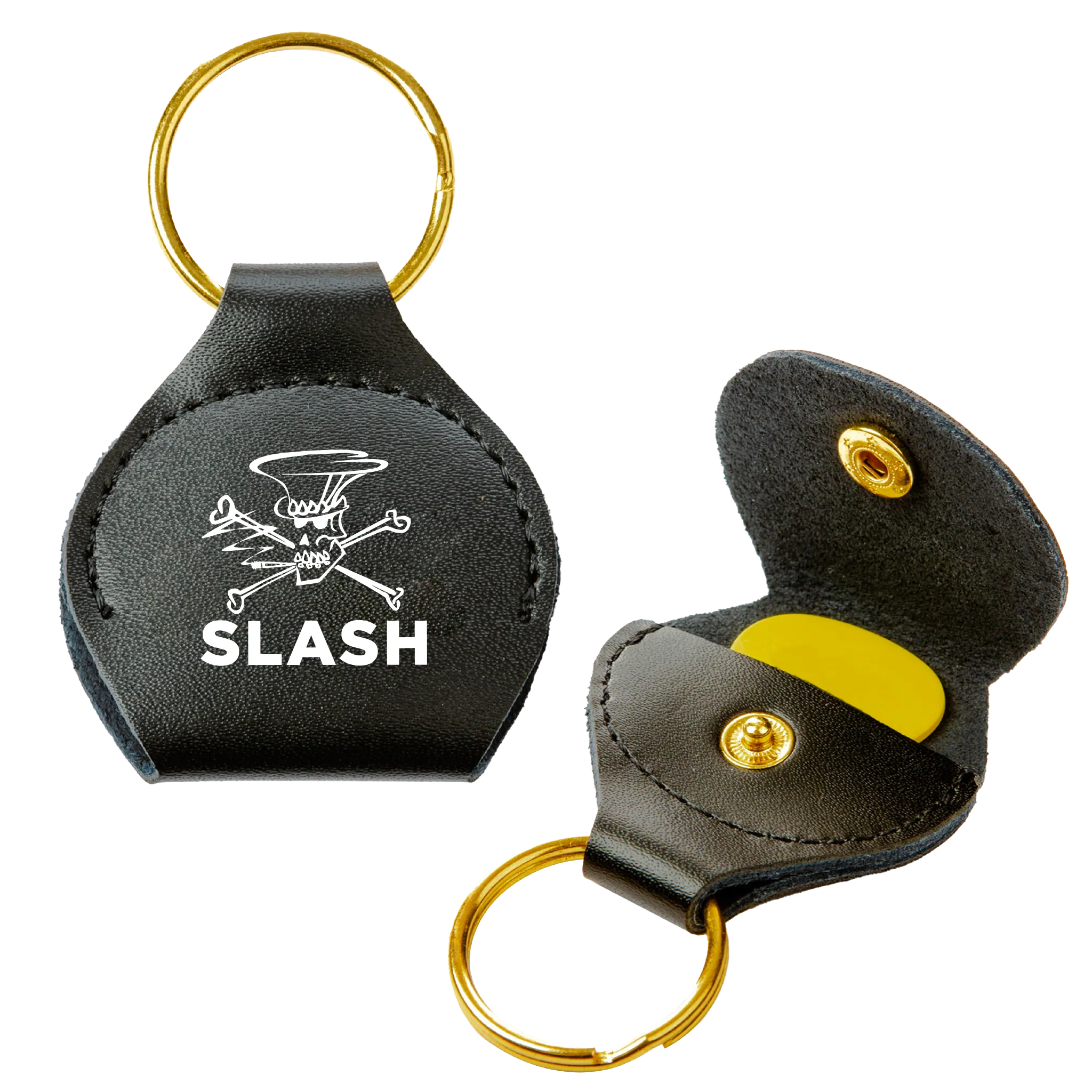 Slash Skully Black Pick Holder Keychain