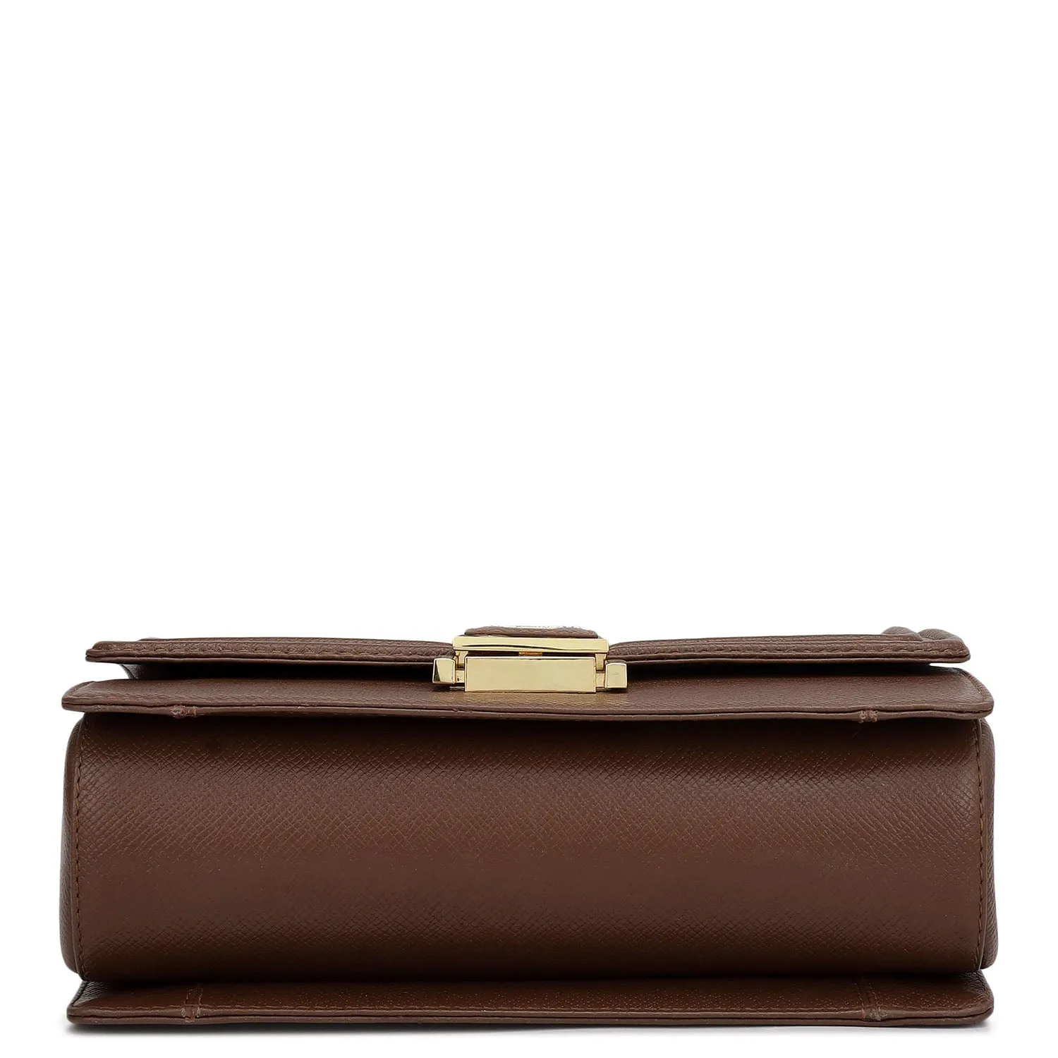 Small Croco Franzy Leather Satchel - Date & Frost