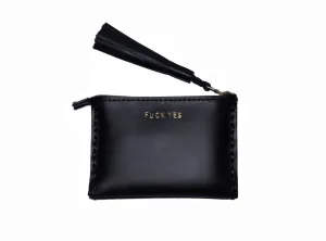 Small Custom Embossed Laced Leather Clutch