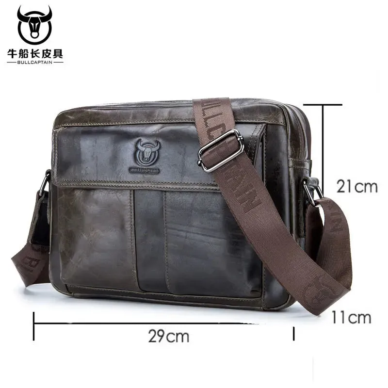 Small male Leather Tote Bag