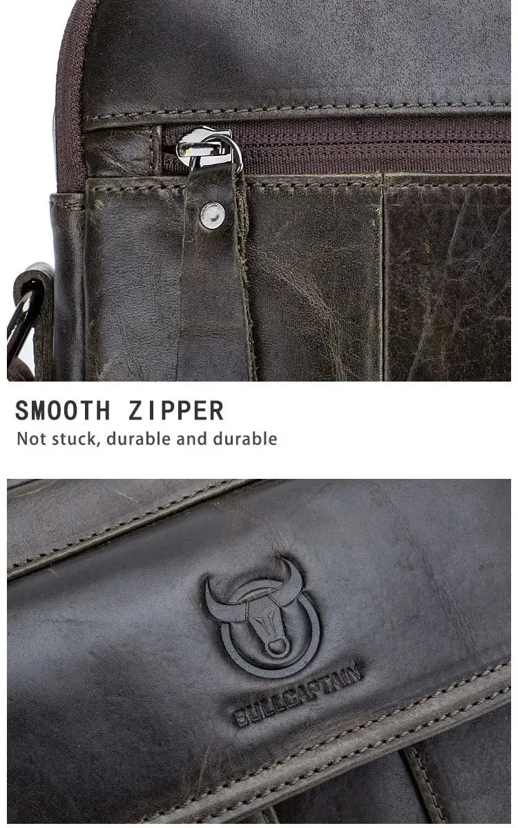 Small male Leather Tote Bag