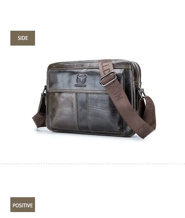 Small male Leather Tote Bag