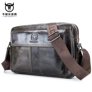Small male Leather Tote Bag