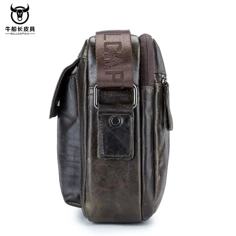 Small male Leather Tote Bag