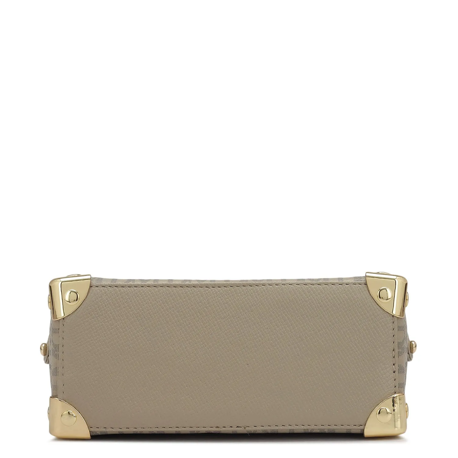 Small Monogram Leather Satchel - Chalk