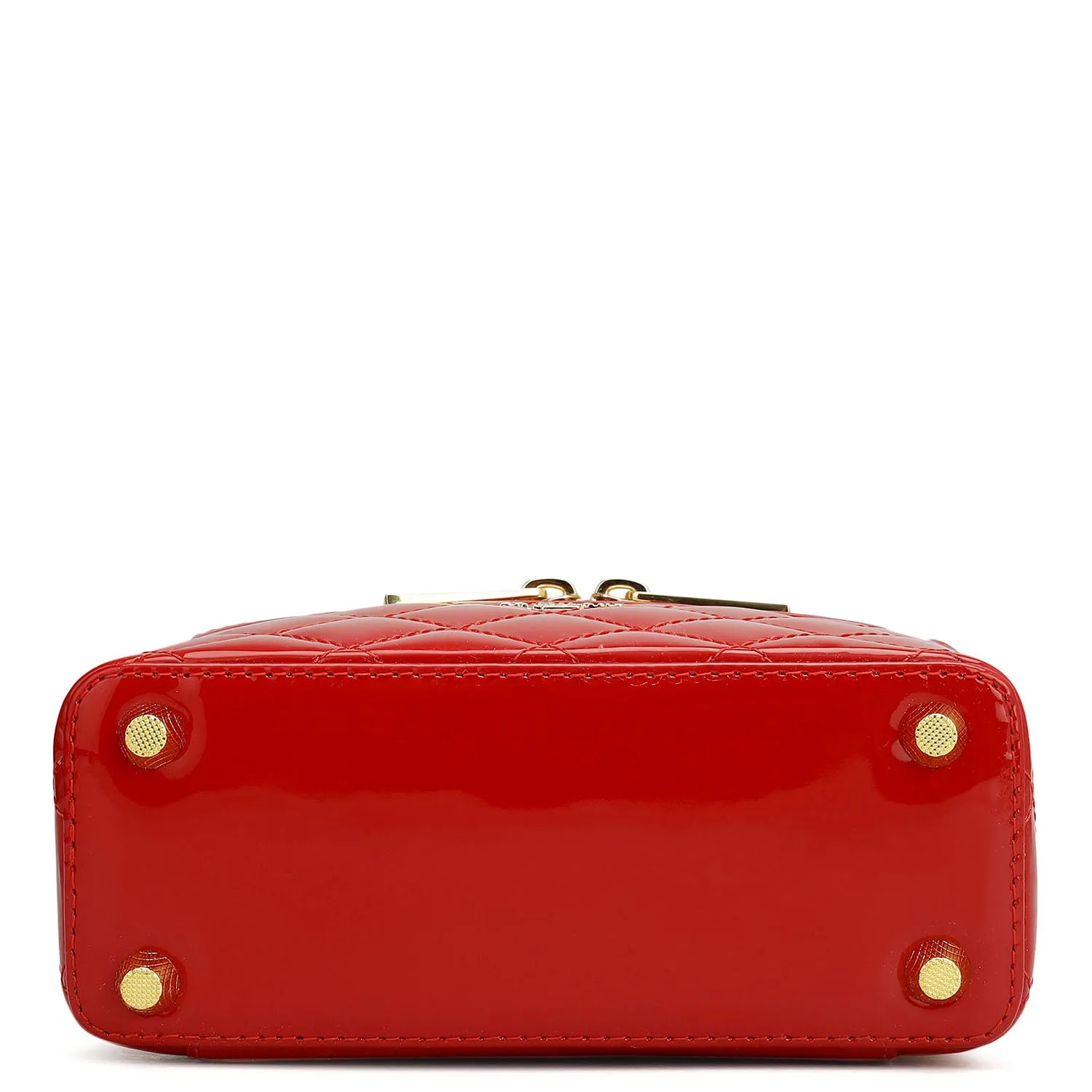 Small Patent Leather Satchel - Red