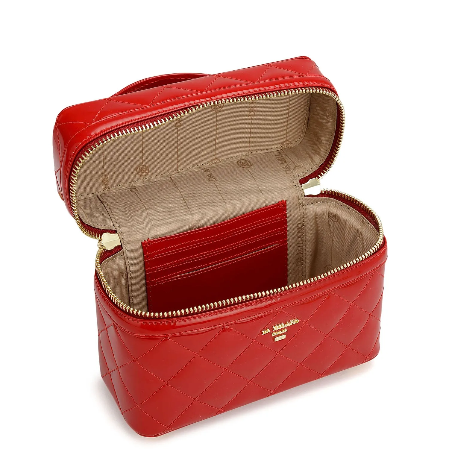 Small Patent Leather Satchel - Red