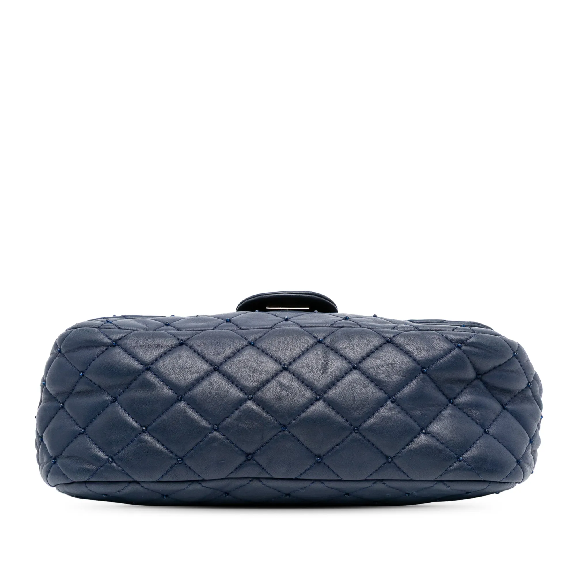 Small Quilted Lambskin Beaded Single Flap