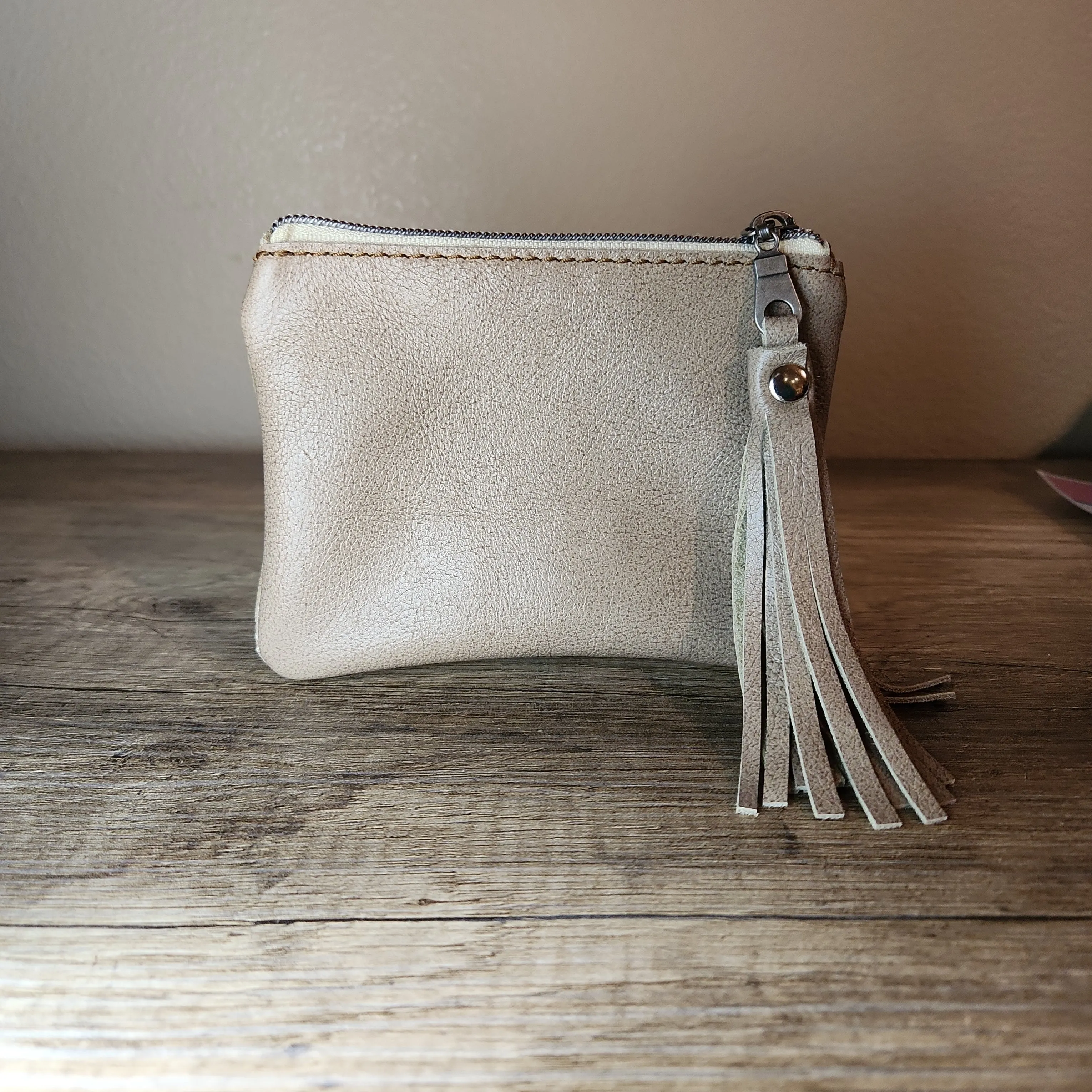 Small Zipper Pouch with Tassel