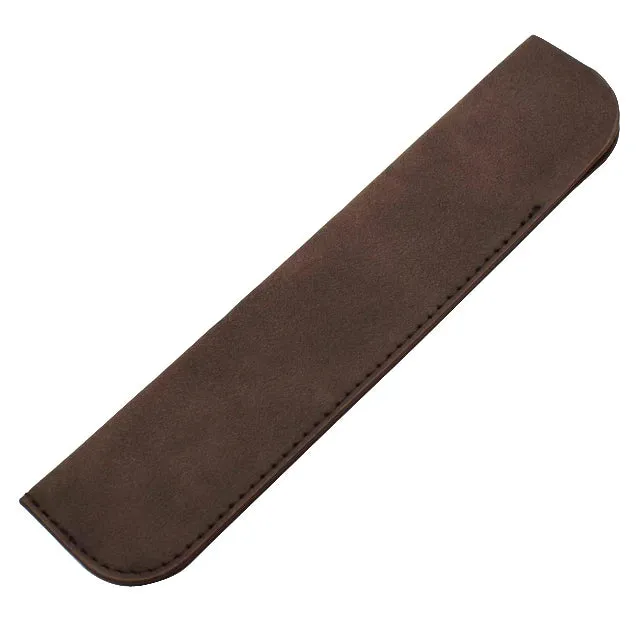 Soft PU Leather Pencil Case - Single Pen Holder, Stationery Storage for Office and School