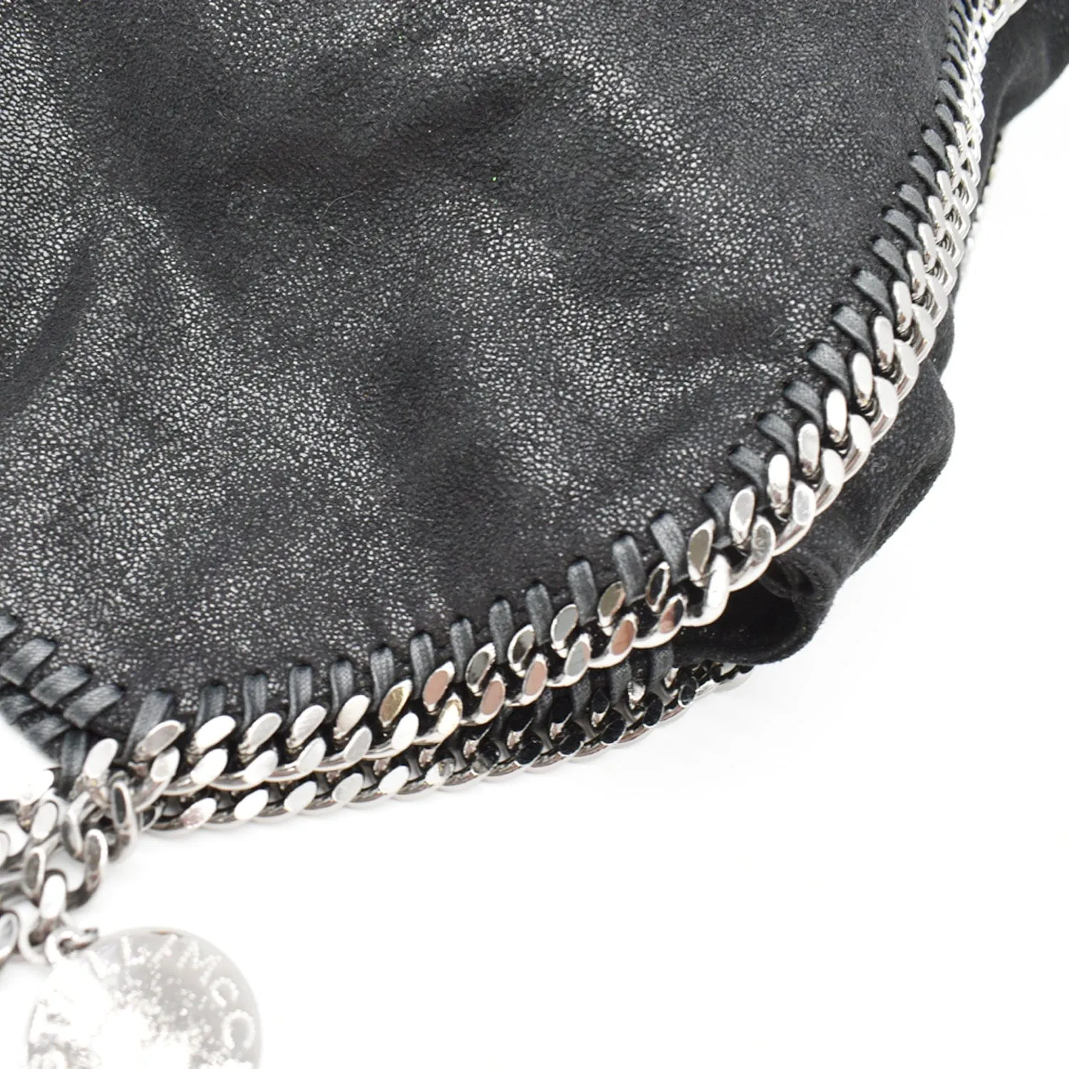 STELLA MCCARTNEY Falabella Large Faux Leather Chain Shoulder Bag Black