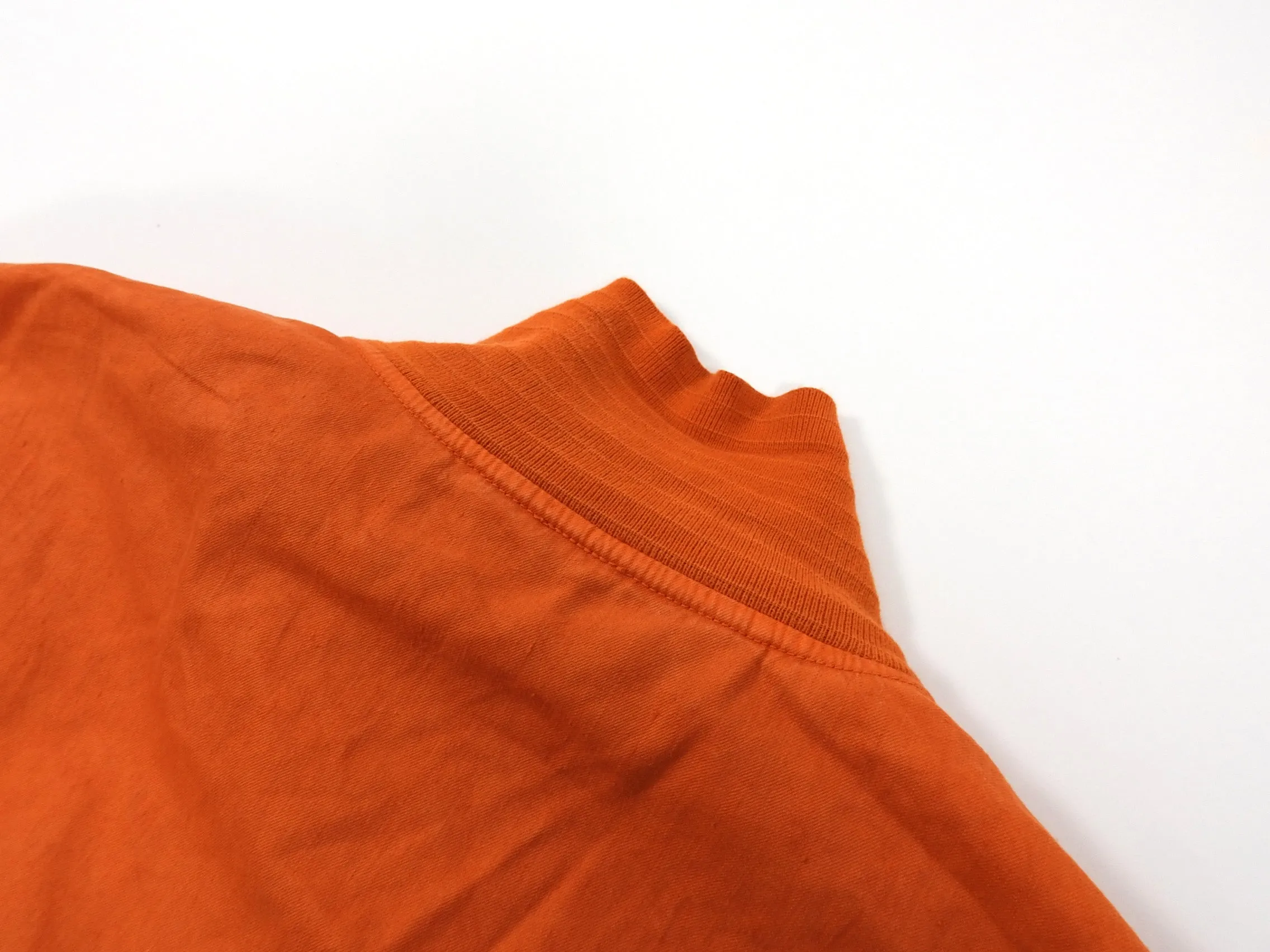 Stone Island Orange Canvas Zip Up Jacket - L