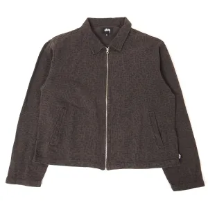 Stussy Leopard Print Canvas Jacket Size XL