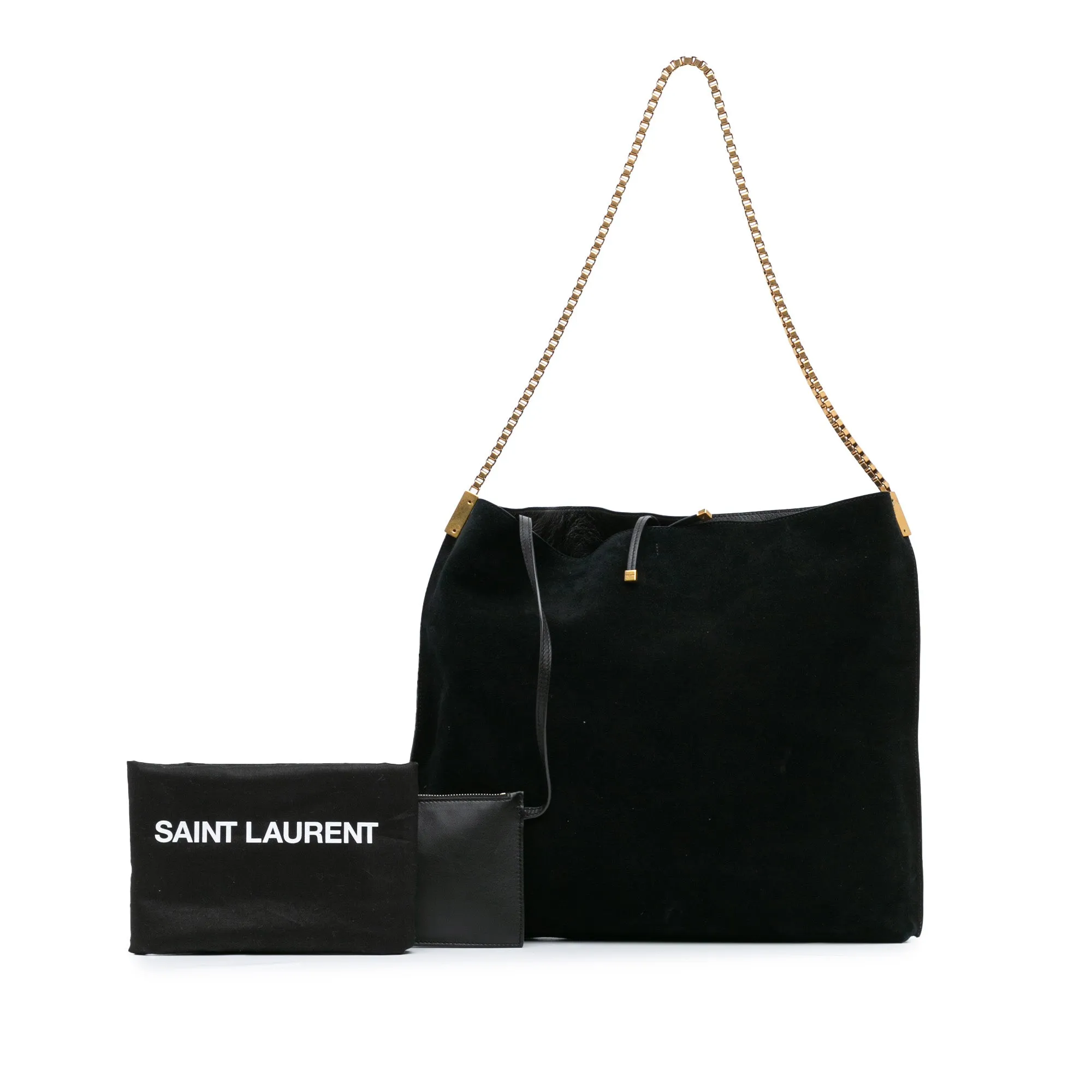 Suede Suzanne Chain Shoulder Bag