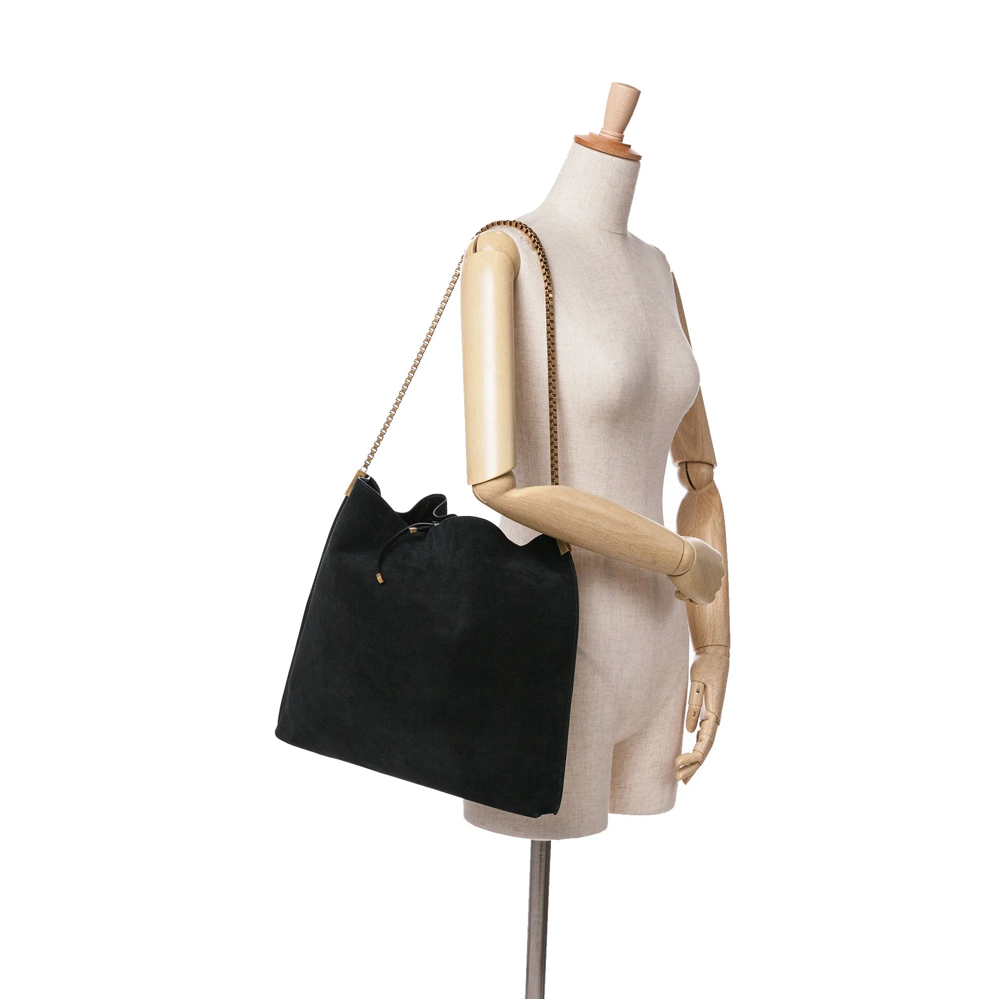 Suede Suzanne Chain Shoulder Bag