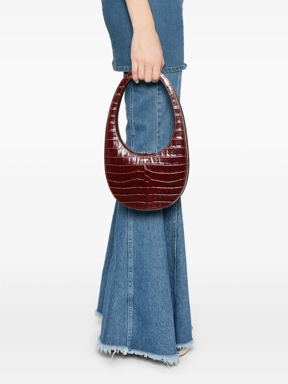 Swipe leather shoulder bag