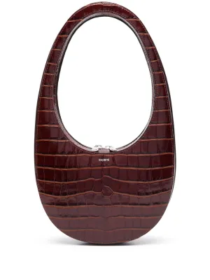 Swipe leather shoulder bag