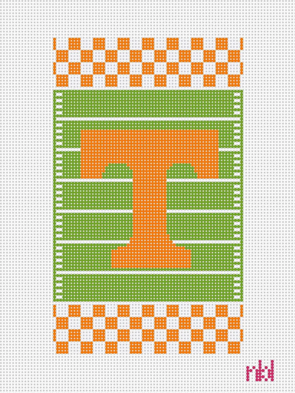 Tennessee Football Field Mini Flag Canvas