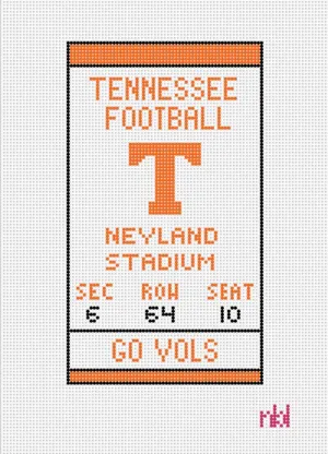 Tennessee Football Ticket Mini Flag Canvas