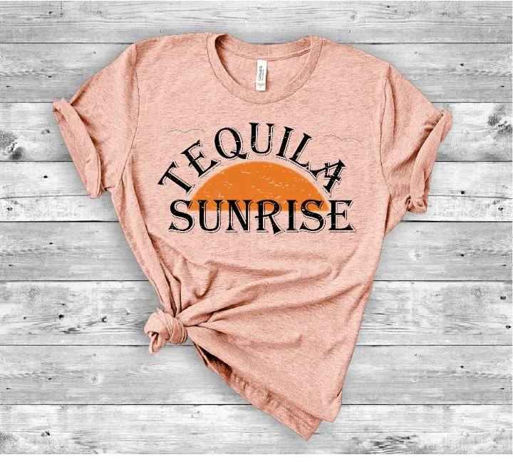 Tequila Sunrise Bella Canvas 3001 Tee