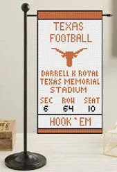 Texas Football Ticket Mini Flag Canvas