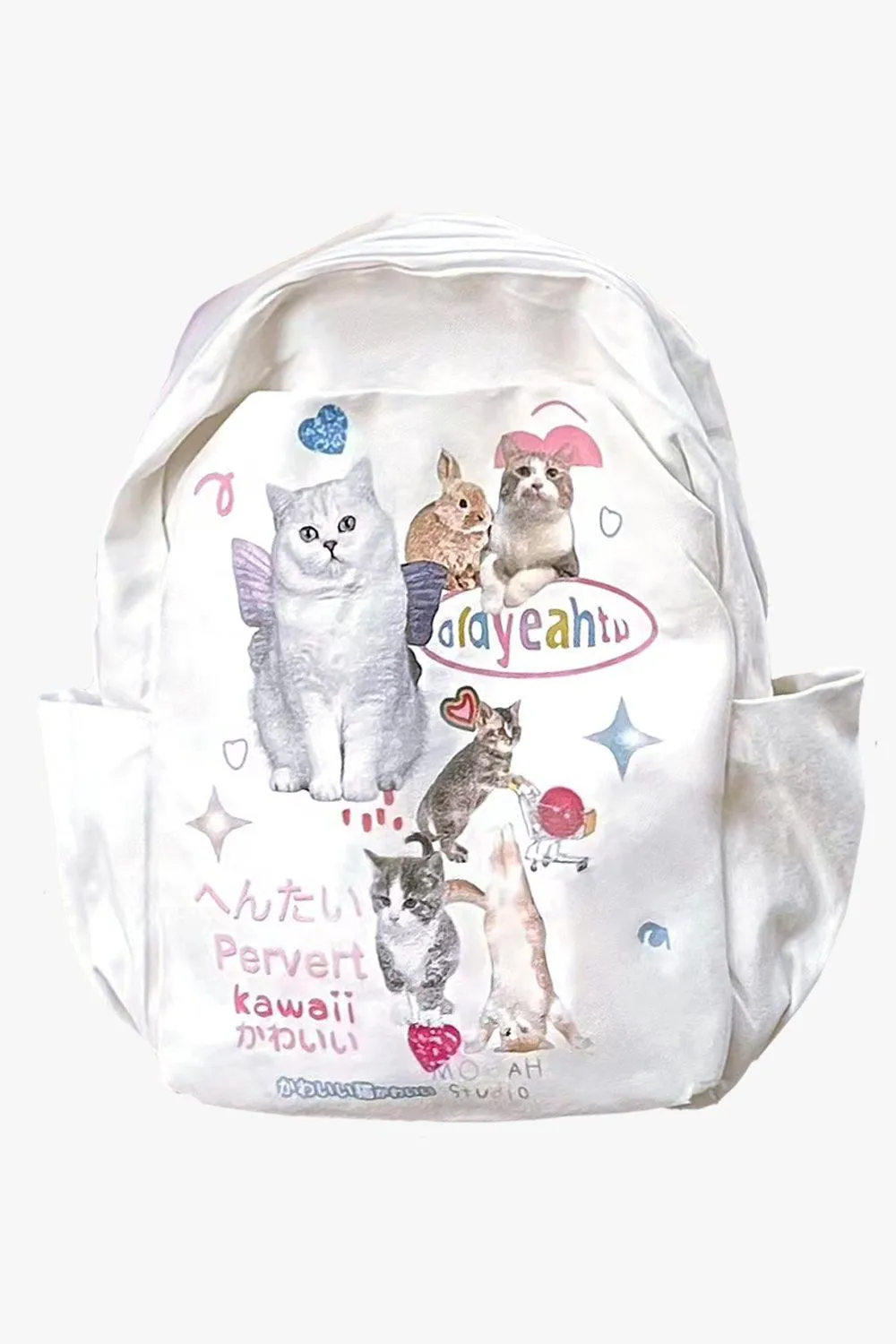 themeisles Kawaii Cats Backpack Weirdcore Aesthetic