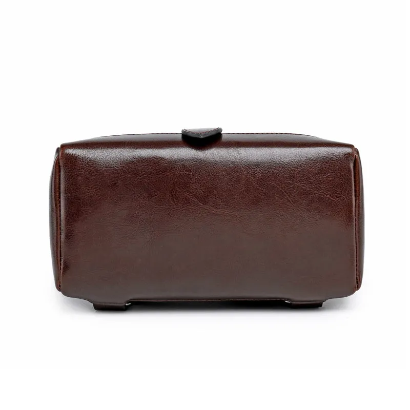 Top Grain Leather Backpack Women Travel Backpacks Natural Cowhide Leather Backpack Gift For Her