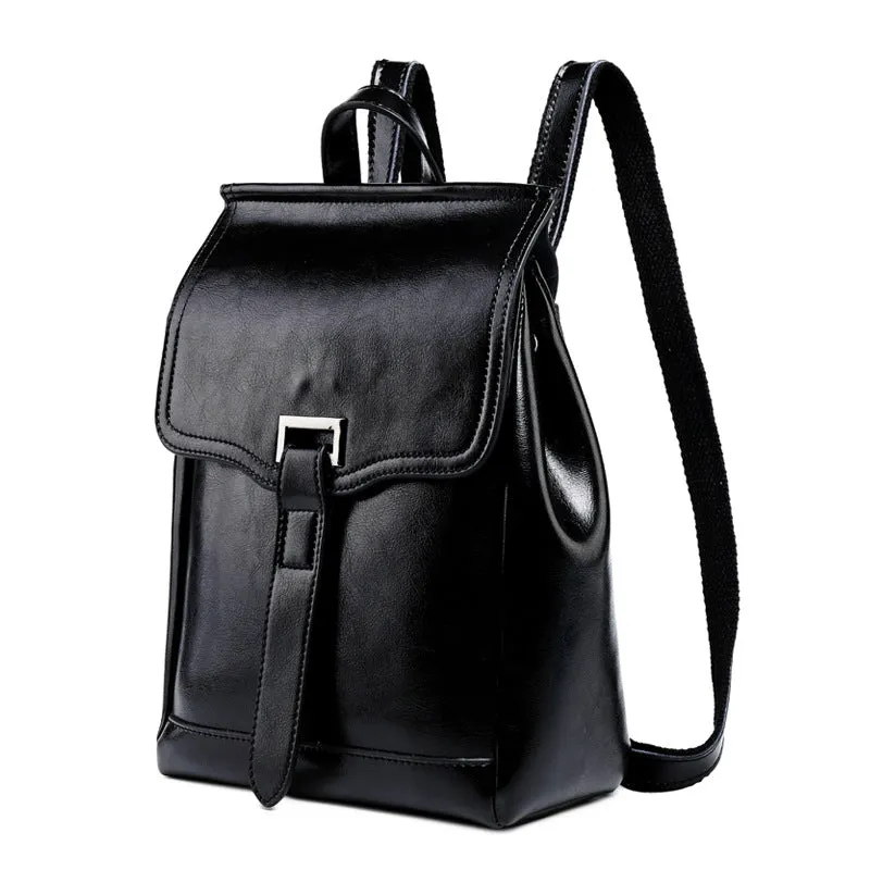 Top Grain Leather Backpack Women Travel Backpacks Natural Cowhide Leather Backpack Gift For Her
