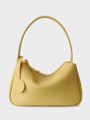 Top Handle Puffy Pouch Soft Leather Pillow Bag Baguette Bag