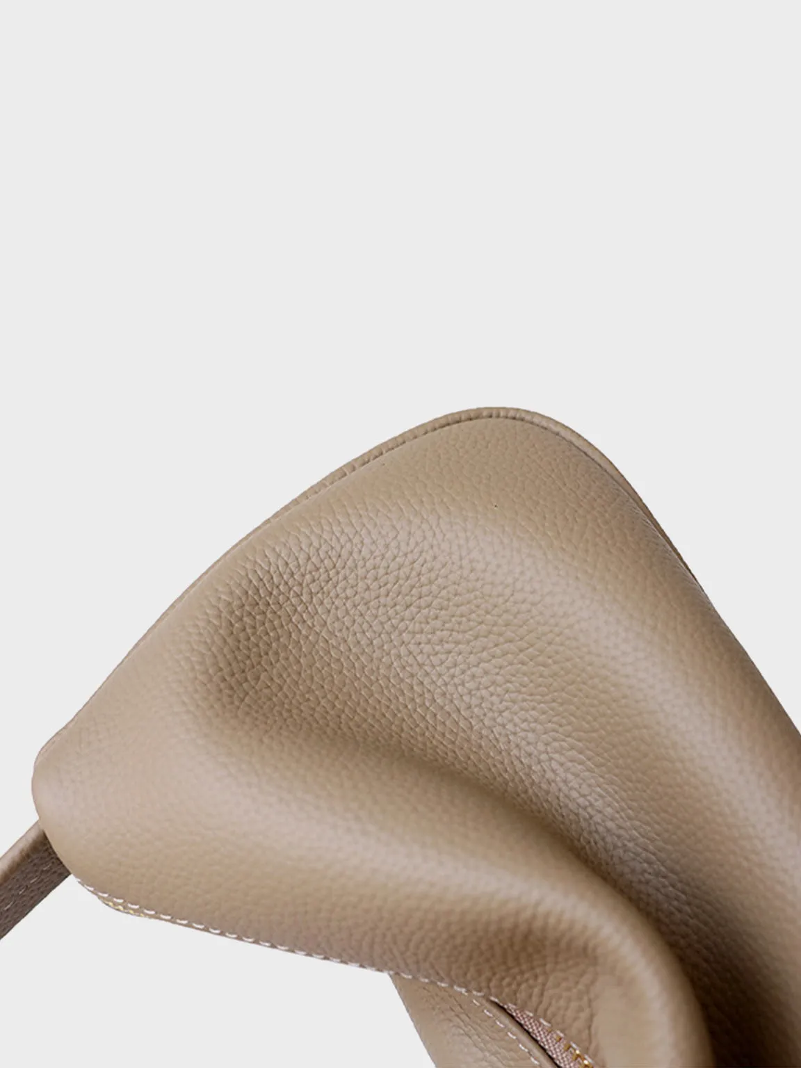 Top Handle Puffy Pouch Soft Leather Pillow Bag Baguette Bag
